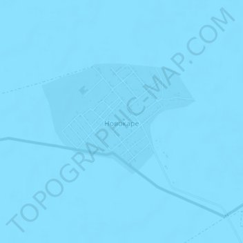 Топографическая карта Новокаре, высота, рельеф