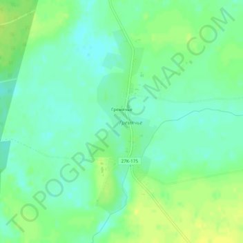Топографическая карта Гремячье, высота, рельеф