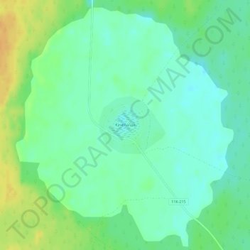 Топографическая карта Кучепалда, высота, рельеф