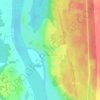 Топографическая карта Большое Шарково, высота, рельеф