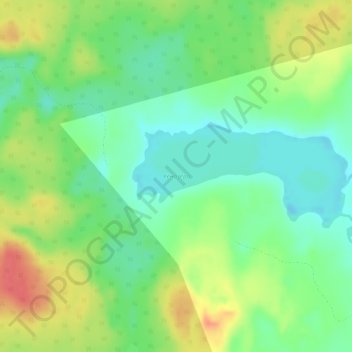 Топографическая карта Кенозеро, высота, рельеф