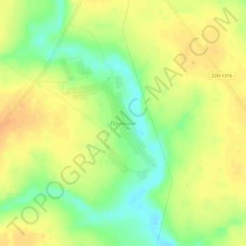 Топографическая карта Починки, высота, рельеф