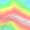 Топографическая карта Скалы, снег, 40-50 гр, высота, рельеф