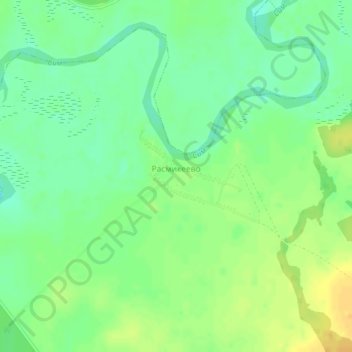 Топографическая карта Расмикеево, высота, рельеф