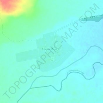Топографическая карта Алдан-Маадыр, высота, рельеф