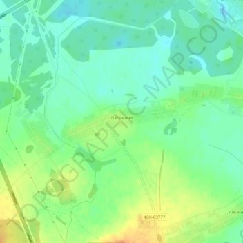 Топографическая карта Папивино, высота, рельеф