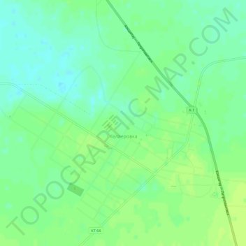 Топографическая карта Келлеровка, высота, рельеф