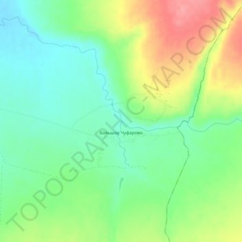 Топографическая карта Большое Чуфарово, высота, рельеф
