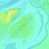 Топографическая карта Зарелье, высота, рельеф
