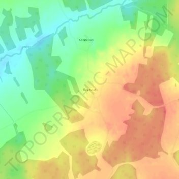Топографическая карта Феклино, высота, рельеф