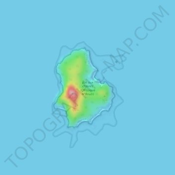 Топографическая карта Îlot Mbouzi, высота, рельеф