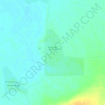 Топографическая карта Янги-Аул, высота, рельеф