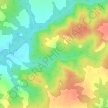 Топографическая карта Ява, высота, рельеф