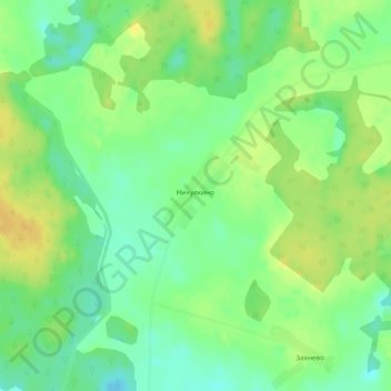 Топографическая карта Никулкино, высота, рельеф