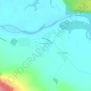 Топографическая карта Рахмангулово, высота, рельеф