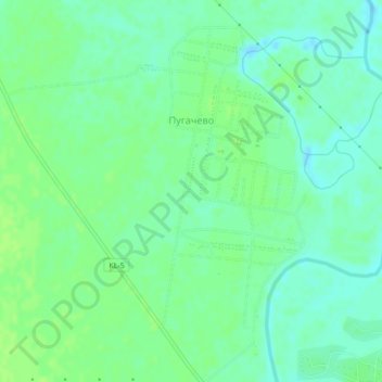 Топографическая карта Пугачево, высота, рельеф