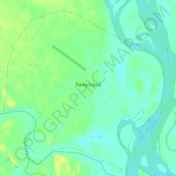 Топографическая карта Ламутское, высота, рельеф
