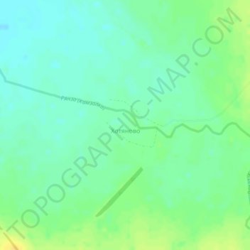 Топографическая карта Хотяново, высота, рельеф