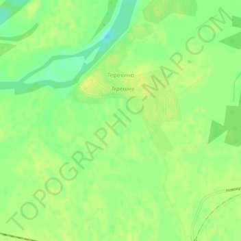 Топографическая карта Терехино, высота, рельеф