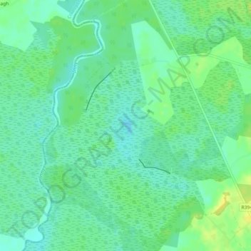 Топографическая карта Lough Bane, высота, рельеф