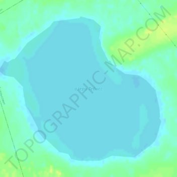 Топографическая карта озеро Тебисс, высота, рельеф