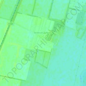 Топографическая карта Зелёная Дубрава, высота, рельеф