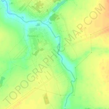 Топографическая карта Кензарь, высота, рельеф