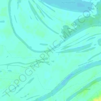 Топографическая карта Сухая Самарка, высота, рельеф