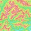 Топографическая карта Parco naturale regionale delle Dolomiti Friulane, высота, рельеф