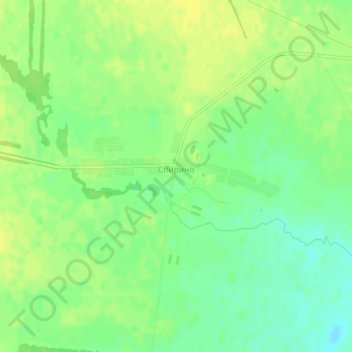 Топографическая карта Спирино, высота, рельеф