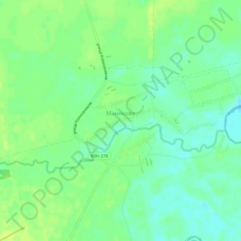 Топографическая карта Мамяково, высота, рельеф