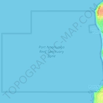 Топографическая карта Port Noarlunga Reef Sanctuary Zone, высота, рельеф