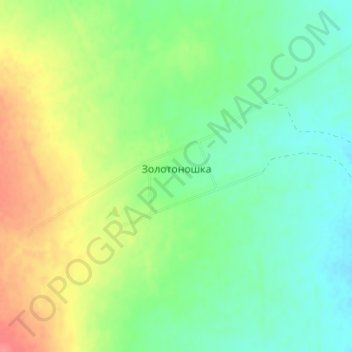 Топографическая карта Золотоношка, высота, рельеф