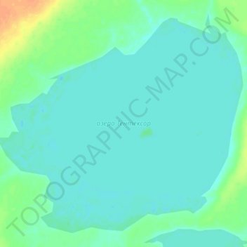 Топографическая карта озеро Тентексор, высота, рельеф