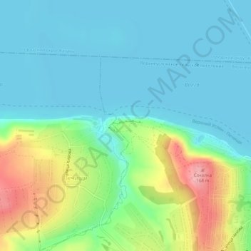 Топографическая карта Печищинский геологический разрез, высота, рельеф