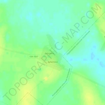 Топографическая карта Дубрежка, высота, рельеф