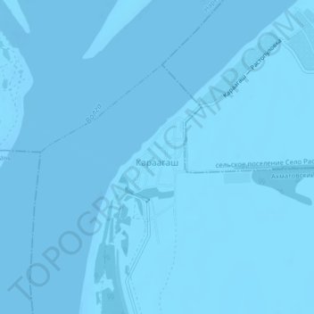 Топографическая карта Караагаш, высота, рельеф