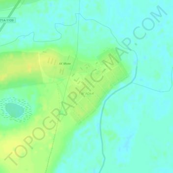 Топографическая карта Гагарье, высота, рельеф