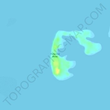 Топографическая карта Pulau Gof Besar, высота, рельеф
