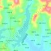 Топографическая карта 夏石冲水库, высота, рельеф