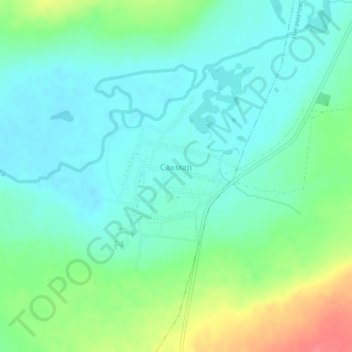 Топографическая карта Сакмар, высота, рельеф