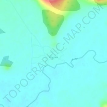 Топографическая карта Укурик, высота, рельеф