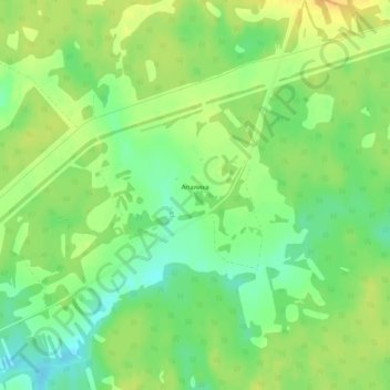 Топографическая карта Апалиха, высота, рельеф