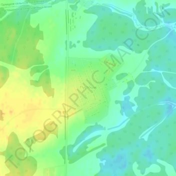 Топографическая карта Пустоши, высота, рельеф