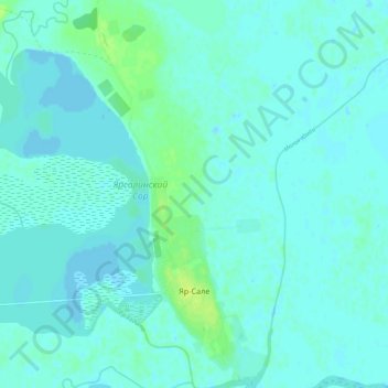 Топографическая карта Яр-Сале, высота, рельеф