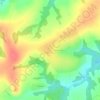 Топографическая карта Верх-Уни, высота, рельеф