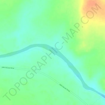Топографическая карта Roper River, высота, рельеф