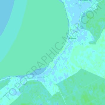 Топографическая карта Полесский канал, высота, рельеф