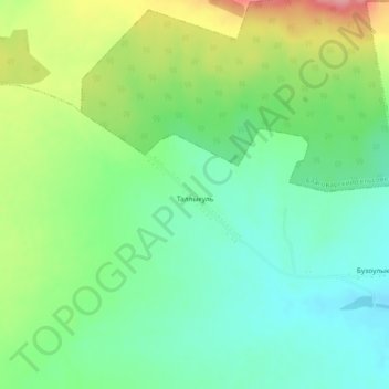 Топографическая карта Таллыкуль, высота, рельеф