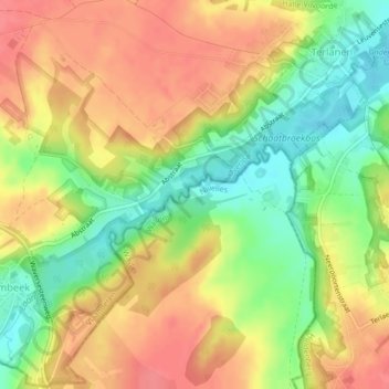 Топографическая карта Laan, высота, рельеф